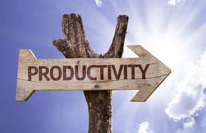 Productivity sign with a beautiful day on background-1